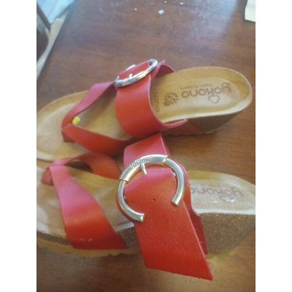 Yokono Spain Made Womens 8 Suede Sandals Slides Wedges Comfort Walking Shoes New - Picture 3 of 4